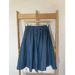 Linen enzyme washed blue