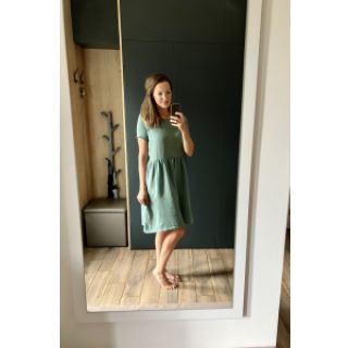 Double gauze/muslin green