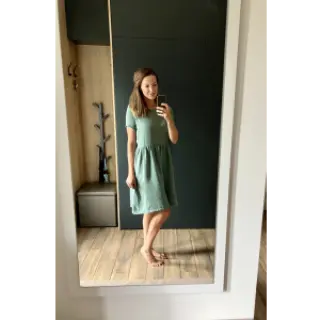 Double gauze/muslin green