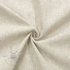 Linen cotton Lira mini stripe beige