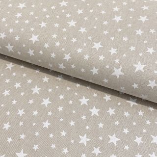 Decoration fabric Linenlook Basic star