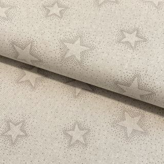 Decoration fabric Linenlook Sparkle star