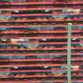 Sweat fabric Japan scenery stripes digital print