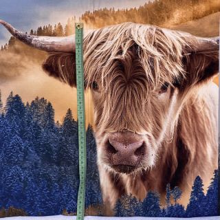 Sweat fabric Nordic cattle PANEL digital print