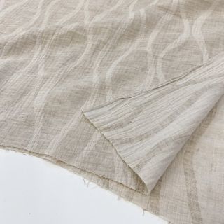 Cotton fabric LINEN JACQUARD natural