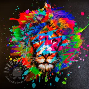 Faux leather KARIA Lion splash PANEL