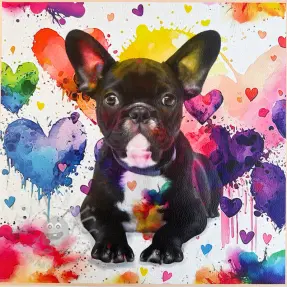 Faux leather KARIA French Bulldog PANEL