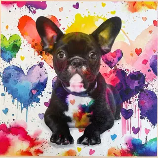 Faux leather KARIA French Bulldog PANEL
