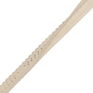 Bias binding elastic 12 mm LUXURY sand