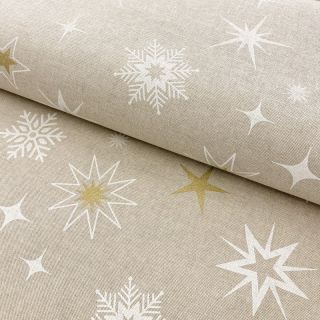 Decoration fabric Linenlook Magic star