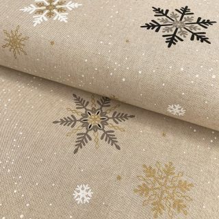 Decoration fabric Linenlook Crystal Ice Star