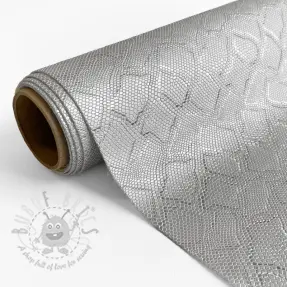 Faux leather SNAKE blanc argent