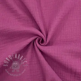 Double gauze/muslin cerise ORGANIC
