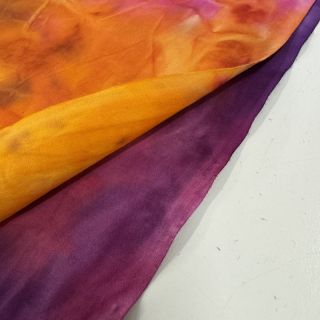 Cotton fabric UNIQUE BATIK design A dark orange
