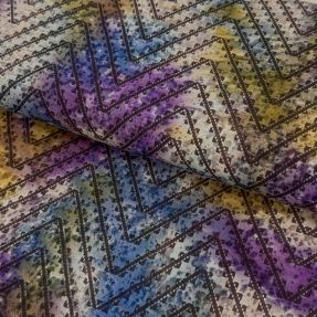 Cotton fabric UNIQUE BATIK design D purple