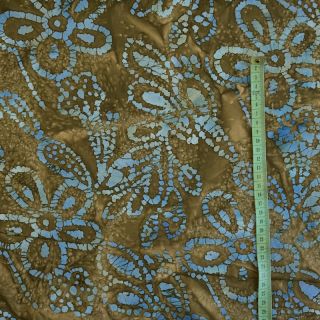 Cotton fabric UNIQUE BATIK design G moss green