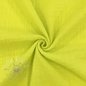 Double gauze/muslin NEON YELLOW ORGANIC
