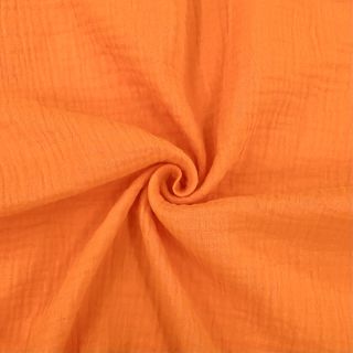 Double gauze/muslin NEON ORANGE ORGANIC