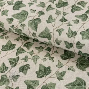 Decoration fabric Linenlook Hedera watercolour