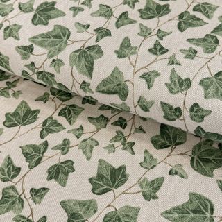 Decoration fabric Linenlook Hedera watercolour