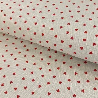 Decoration fabric Linenlook Little love heart