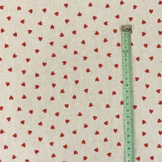 Decoration fabric Linenlook Little love heart