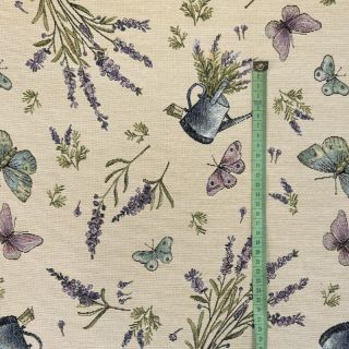 Decoration fabric GOBELIN Lavender butterfly garden