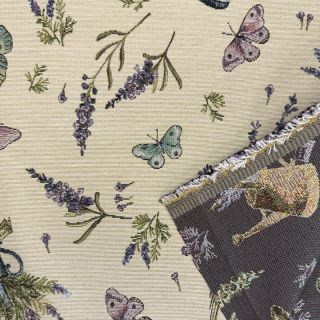 Decoration fabric GOBELIN Lavender butterfly garden