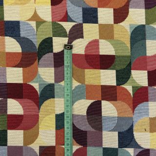 Decoration fabric GOBELIN Graphic retro shapes