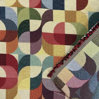 Decoration fabric PREMIUM GOBELIN Graphic retro shapes