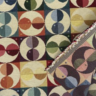 Decoration fabric GOBELIN Graphic square circle