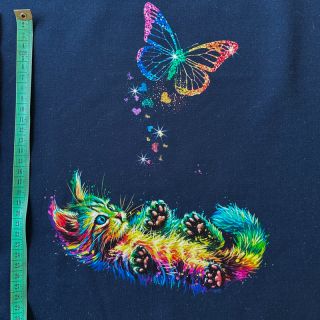 Sweat fabric Rainbow lama PANEL digital print