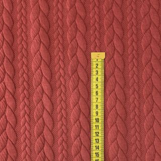 Knit fabrics Braid stone red