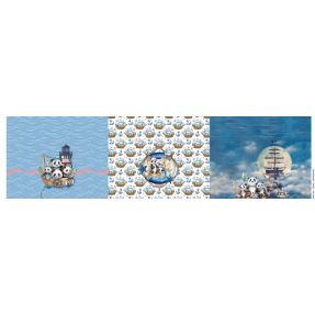 Jersey Sailor Panda PANEL digital print