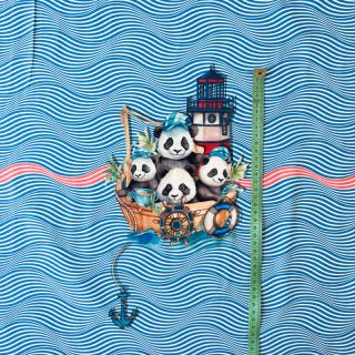Jersey Sailor Panda PANEL digital print
