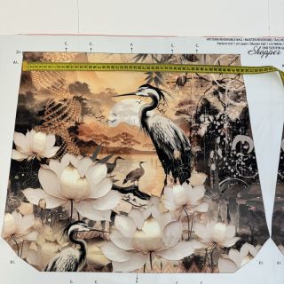 Decoration fabric BAG Heron panel