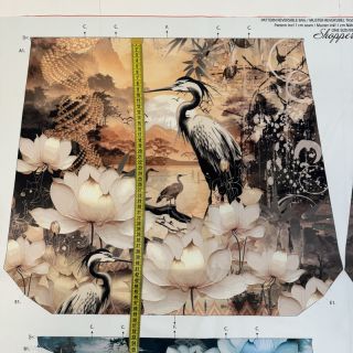 Decoration fabric BAG Heron panel