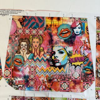 Decoration fabric BAG Kiss panel
