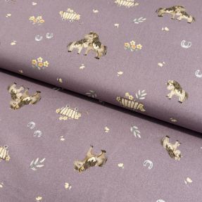 Cotton fabric Ponny lavender digital print