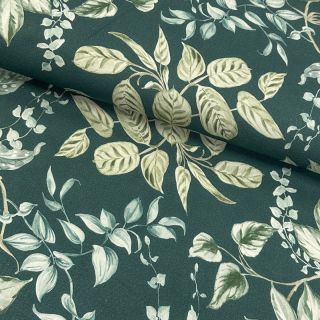 Decoration fabric Plants dark green digital print