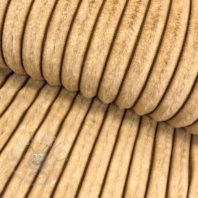Faux fur Shadow stripes bronze