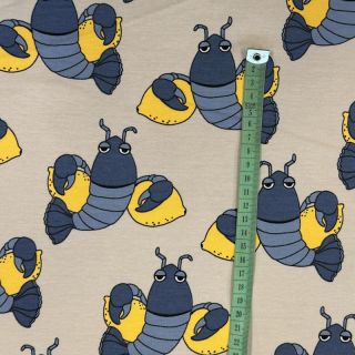 Sweat fabric Cool lobsters blue
