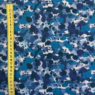 Sweat fabric Camo splash blue digital print