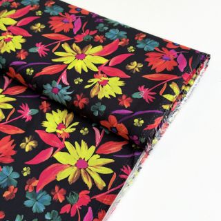 Viscose RADIANCE Marguerite black digital print