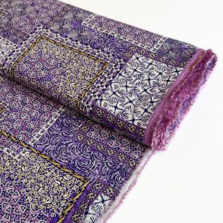 Viscose RADIANCE Patchwork purple digital print