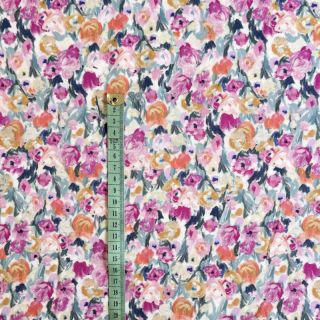 Viscose RADIANCE Roses fuchsia digital print