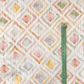 Double gauze/muslin Geo watercolour mauve digital print