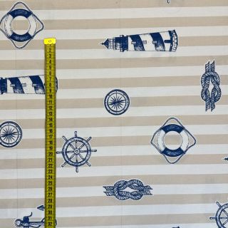 Decoration fabric premium Lighthouse anchor stripe