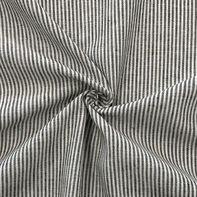 Linen cotton Lira medium stripe black