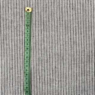 Linen cotton Lira medium stripe black